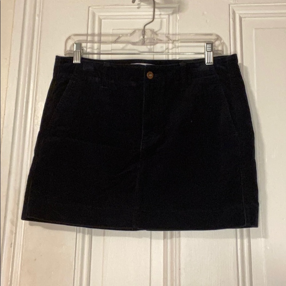 UNIQLO navy blue corduroy mini skirt